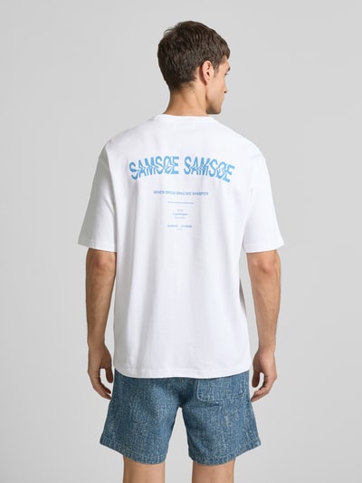 Samsøe Samsøe T-shirt z okrągłym dekoltem model ‘SASWIRL’ Złamany biały 5