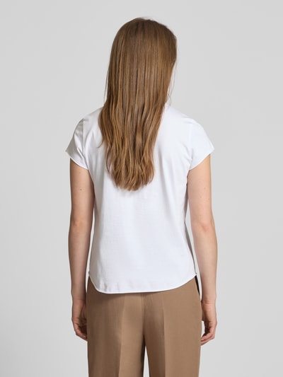 MOS MOSH T-shirt z nadrukiem z logo model ‘Celli’ Złamany biały 5