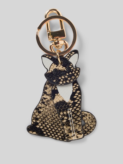 Seidenfelt Schlüsselanhänger in Animal-Optik Modell 'My Cat' Mittelbraun 1