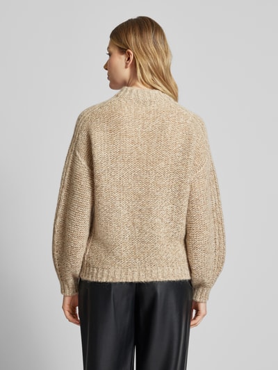 Drykorn Gebreide pullover met opstaande kraag, model 'RAMEA' Beige - 5