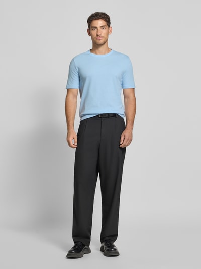 BOSS Regular fit T-shirt van katoenmix Bleu - 1