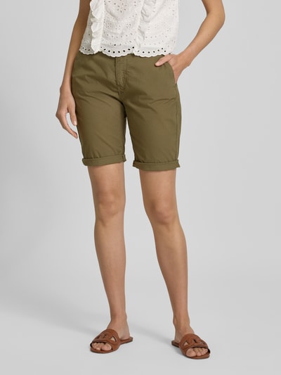 MAC Regular Fit Bermudas mit Paspeltaschen am Gesäß Oliv 4