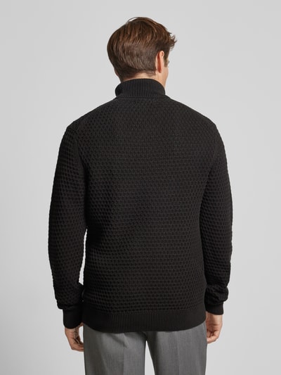 Casual Friday Rollkragenpullover mit Label-Detail Modell 'Karl' Black 5