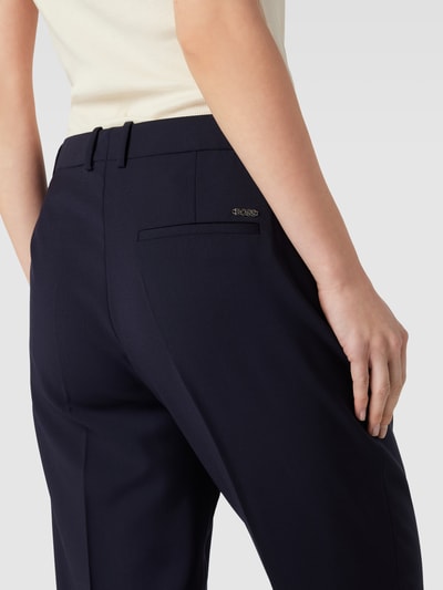 BOSS Pantalon met haakjes- en ritssluiting, model 'Tilunah' Marineblauw - 3