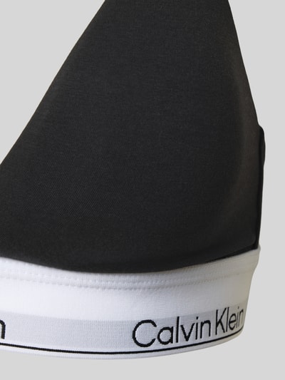 Calvin Klein Underwear Triangel-BH mit Logo-Bund und Spaghettiträgern Black 2