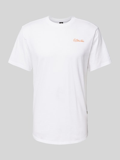 G-Star RAW T-Shirt mit Label-Print Weiss 2