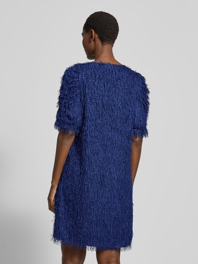 FREE/QUENT Knielanges Strickkleid aus Effektgarn Modell 'MARLIN' Blau 5