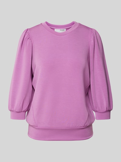 Selected Femme Sweatshirt mit gerippten Abschlüssen Modell 'TENNY' Fuchsia 2