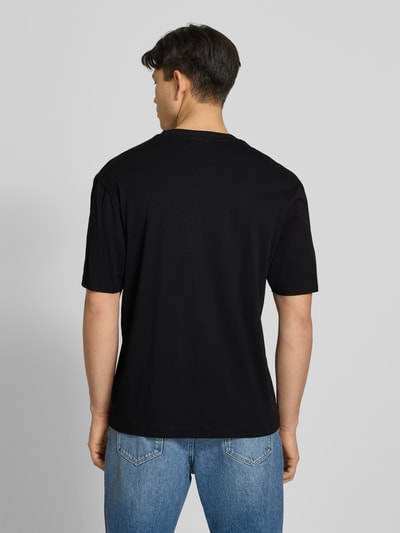 HUGO Blue T-shirt o kroju regular fit z czystej bawełny model 'NAYONIX' Czarny 5