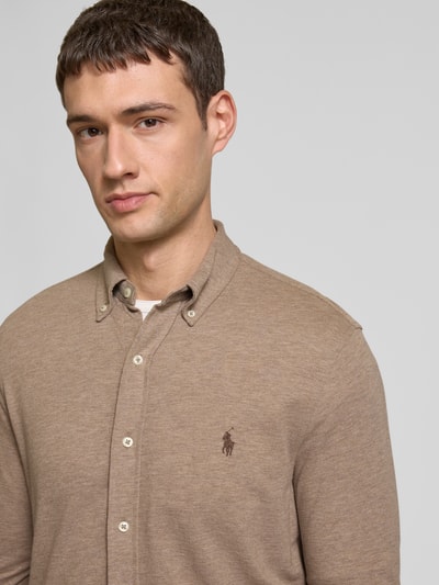 Polo Ralph Lauren Regular Fit Freizeithemd mit Button-Down-Kragen Hellbraun 3