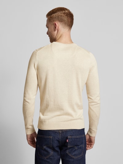 Tom Tailor Pullover mit Rundhalsausschnitt aus reiner Baumwolle Beige 5