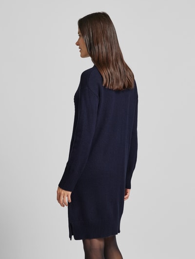 Tom Tailor Regular fit gebreide jurk met col Donkerblauw gemêleerd - 5