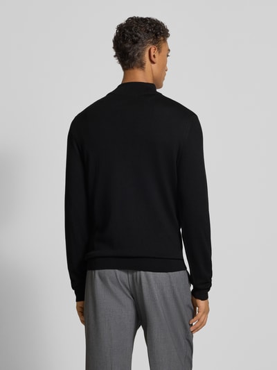 HECHTER PARIS Gebreide pulllover met opstaande kraag en ritssluiting Zwart - 5