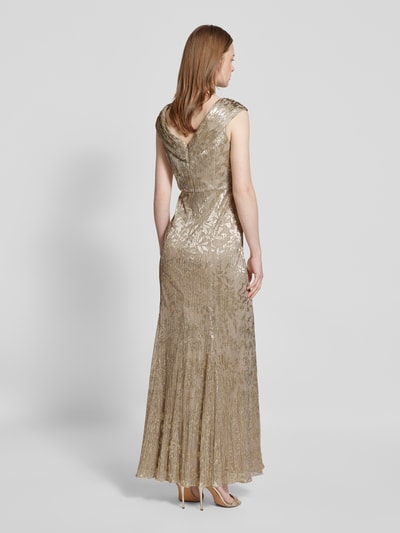 Adrianna Papell Abendkleid in Ripp-Optik Gold 5