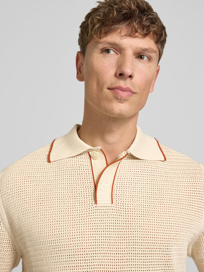 Selected Homme Regular Fit Poloshirt aus reiner Baumwolle Modell 'JESSE' Beige 3