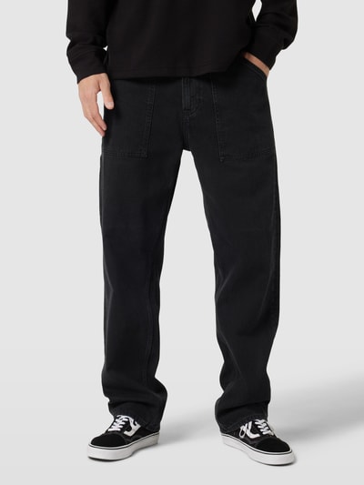 Calvin Klein Jeans Straight Fit Jeans mit seitlichen Eingrifftaschen Black 4