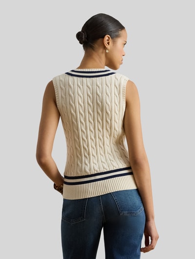 Lauren Ralph Lauren Bezrękawnik o kroju regular fit z czystej bawełny Écru 5