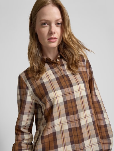 Marc O'Polo Regular Fit Hemdbluse aus Baumwoll-Lyocell-Mix Mittelbraun 3