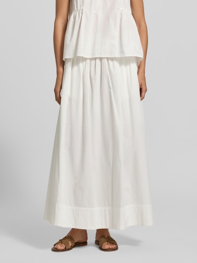 Selected Rozkloszowana spódnica maxi z czystej bawełny model 'BLAIR' Biały 4