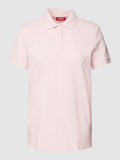 Esprit Poloshirt in effen design Roze - 2