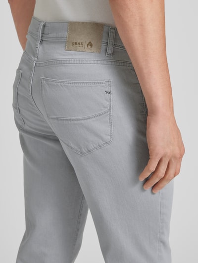 Brax Straight Fit Jeans mit Label-Patch Modell 'CADIZ' Mittelgrau 3