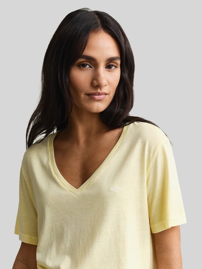 GANT Regular Fit T-Shirt aus Baumwoll-Mix GELB 3