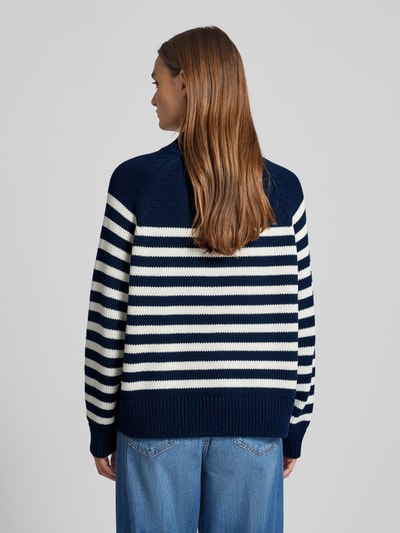 Tommy Hilfiger Sweter o luźnym kroju z dzianiny z czystej bawełny Granatowy 5