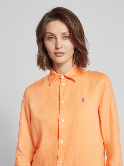 Polo Ralph Lauren Hemdbluse mit Label-Stitching Orange 3