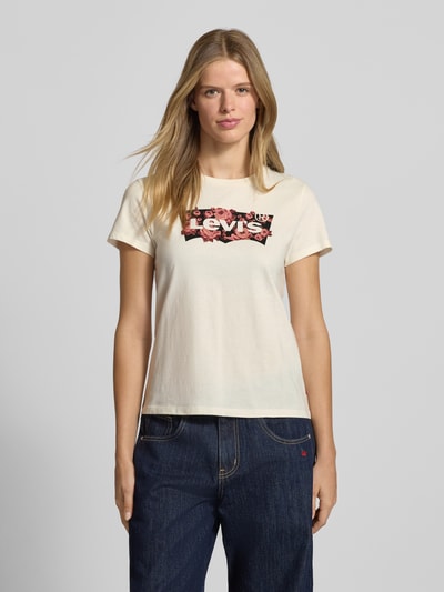 Levi's® T-shirt z nadrukiem z logo Écru 4