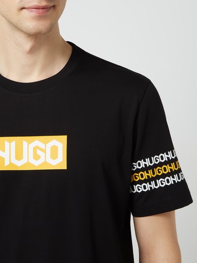 HUGO T-shirt z bawełny model ‘Dake’ Czarny 3