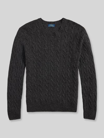 Polo Ralph Lauren Regular Fit Pullover aus Woll-Kaschmir-Mix Dunkelgrau Melange 2
