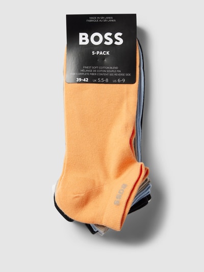 BOSS Sneakersokken met labeldetail in een set van 5 paar Blauw - 3