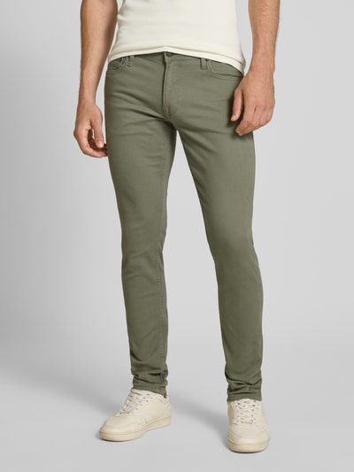 Jack & Jones Slim Fit Jeans mit Eingrifftaschen Modell 'GLENN' Oliv 4