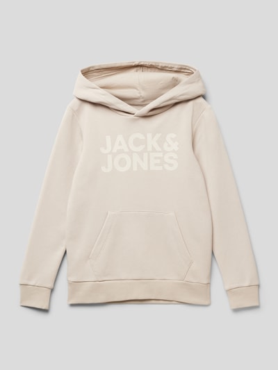 Jack & Jones Hoodie met labelprint Zand - 1