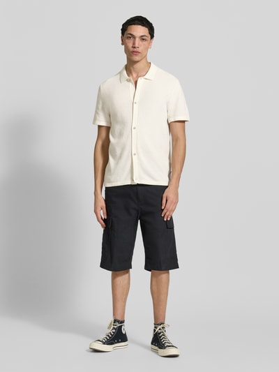 JACK & JONES Regular Fit Freizeithemd mit Polokragen und Knopfleiste Offwhite 1