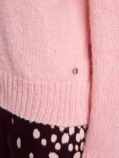 Marc Cain Pullover van wolmix met logodetail Rosé - 6