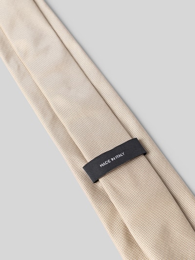 Produktfoto, beige Krawatte aus Seide-Mix Modell 'H-Tie 7,5 CM-262' von BOSS, feine Struktur, Herren Krawatte von BOSS