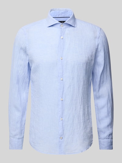 JOOP! Collection Slim Fit Leinenhemd mit Haifischkragen Hellblau 2