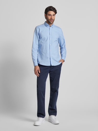 BOSS Orange Regular Fit Business-Hemd mit Button-Down-Kragen Modell 'Rickert' Hellblau 1