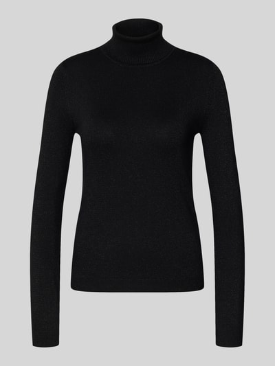 Vero Moda Slim fit coltrui van viscosemix, model 'HAPPYSHINE' Zwart - 1