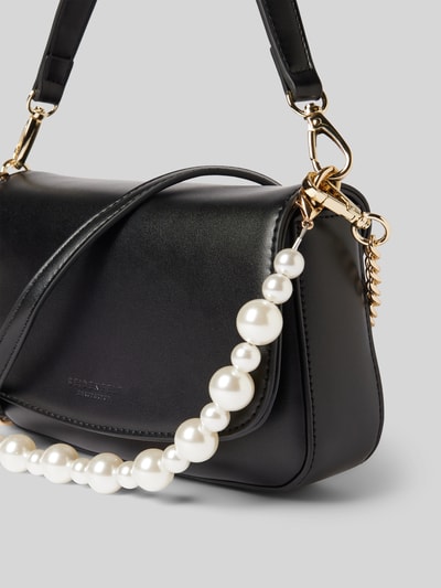 Seidenfelt Handtasche mit Perlen Modell 'TYDAL' Black 3