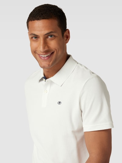 Tom Tailor Poloshirt aus Baumwolle mit Label-Detail Offwhite 3