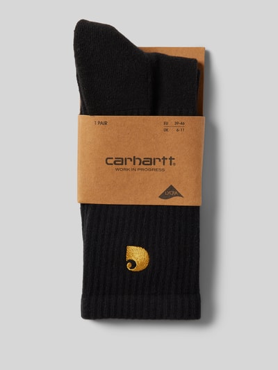 Carhartt Work In Progress Socken mit Label-Stitching Modell 'Chase' Black 3