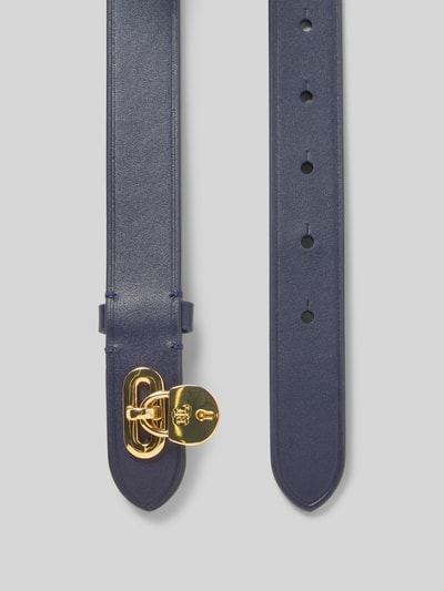 Lauren Ralph Lauren Skórzany pasek z klamrą na pin Ciemnoniebieski 3