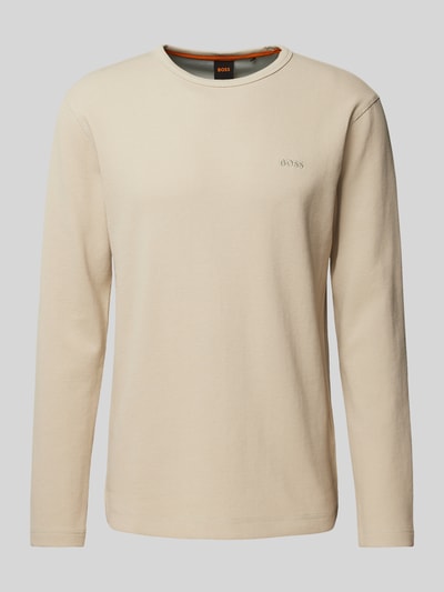 BOSS Orange Longsleeve mit Label-Stitching Modell 'Tempesto' Sand 2