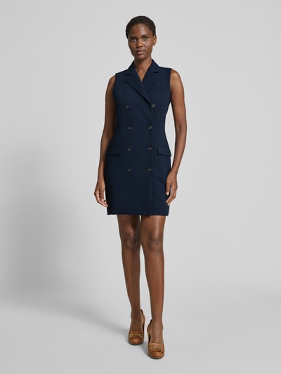 Lauren Ralph Lauren Minikleid mit Reverskragen und Pattentaschen Modell 'KEVONNA' Marine 1