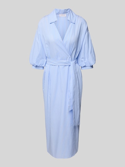 Rich & Royal Midi-jurk met strikceintuur Blauw - 2