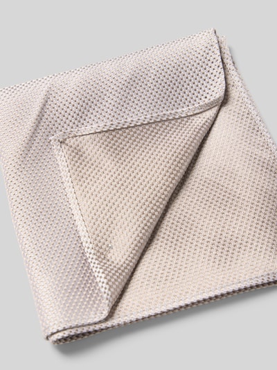 Productfoto, Fliege aus Seide im Set mit Einstecktuch van Roy Robson, beige structuurpatroon, pure zijde, klassieke vorm