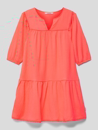 Garcia Blusenkleid in Crinkle-Optik Modell 'BOHO' Neon Rot 1