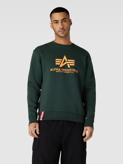 Alpha Industries 'BASIC SWEATER' met logoprint  Petrol - 4